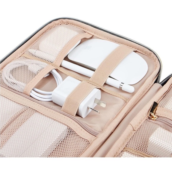 NISHEL Quilted Tech Organizer Case – Lake Blue - Picture 10 of 12